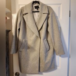 Banana Republic Light Gray Wool Pea Coat